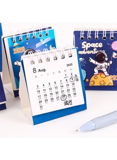 Generic Mini Desk Calendar 2024-2025, Standing Flip Small Desk Calendar- August 2024 to Dec 2025 17 Monthly Desktop Calendar- Thick Paper Twin-Wire Binding for Home or Office (Astronaut 1)  - Image 5