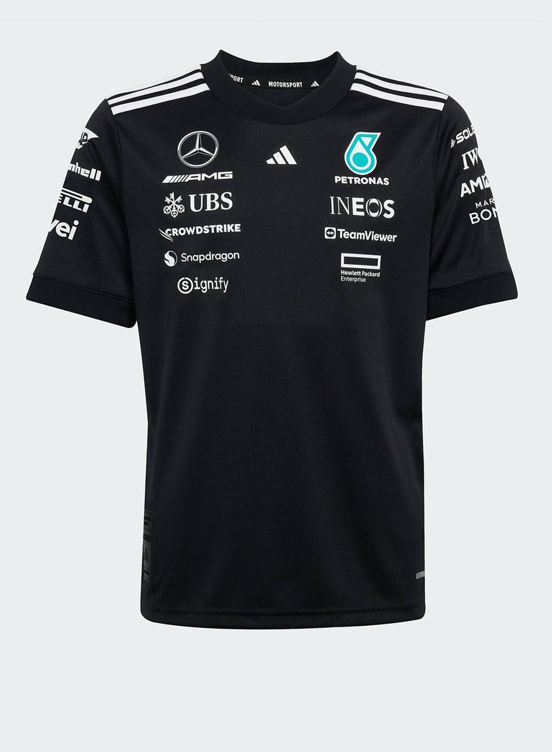 adidas مير در جيسيب ري بلاك جيرسي رياضي للأطفال 7-8 سنوات - Image 1