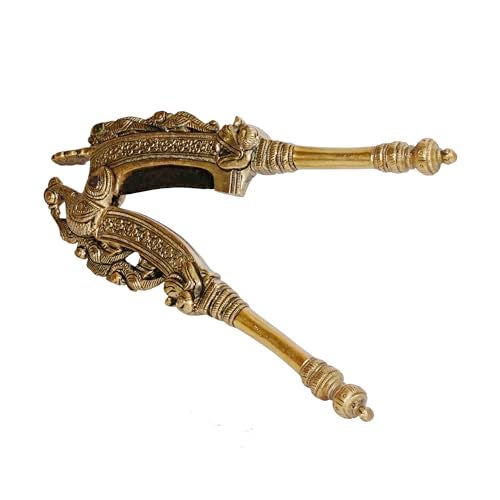 ARTVARKO Brass Peacock Ethnic Designs Nut Supari Betel Cutter/Sudi/Sarota Cracker Akhrot/Walnut Sudi & Adkitta Good Grip 8 Inch - Image 3