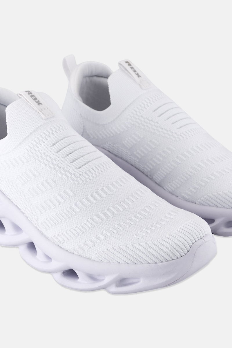 RBX Women Brand Logo Slip On Hiking Shoes, White  - Image 3
