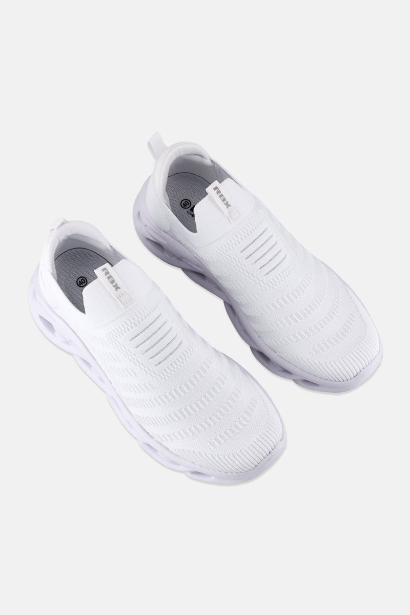 RBX Women Brand Logo Slip On Hiking Shoes, White  - Image 4