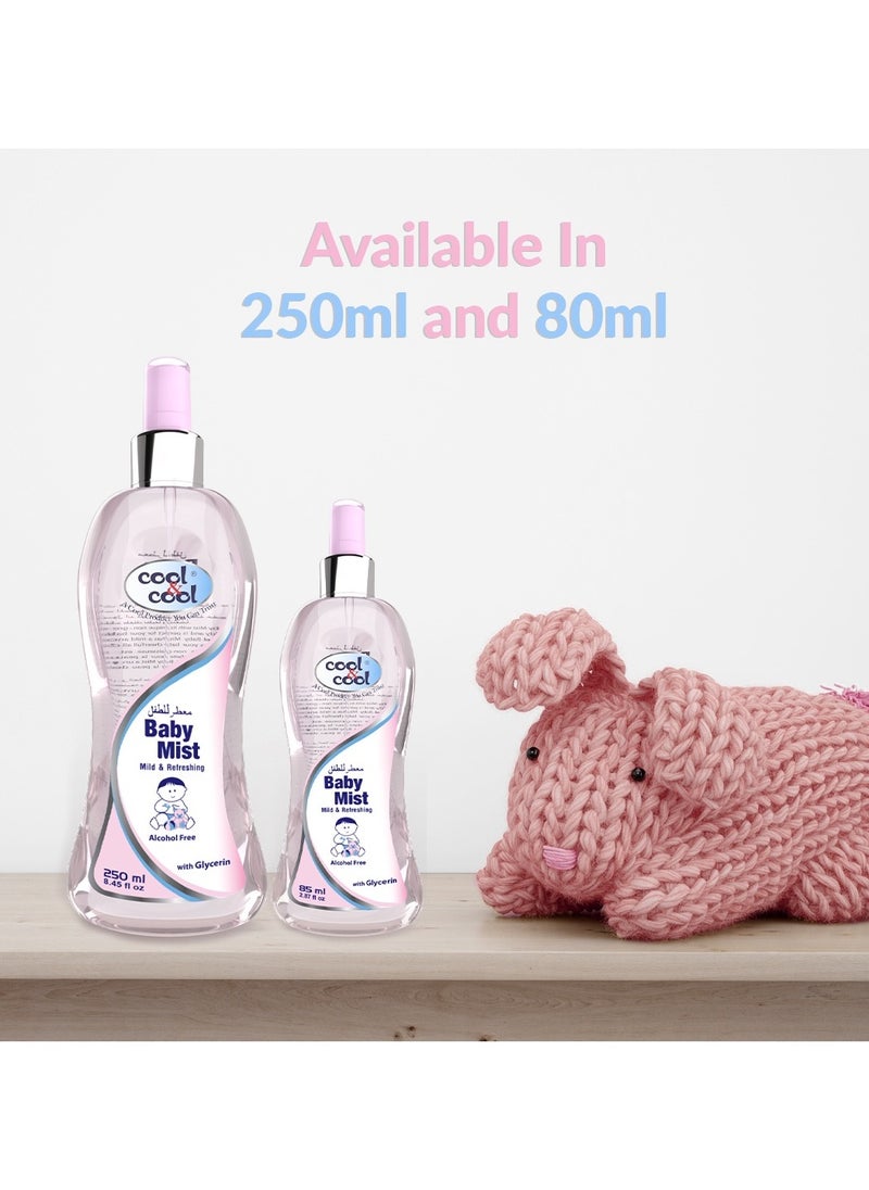 Cool & Cool - Cool & Cool Baby Mist Cologne 85ml Paraben Free, Glycerin, Mild And Refreshing - Image 1