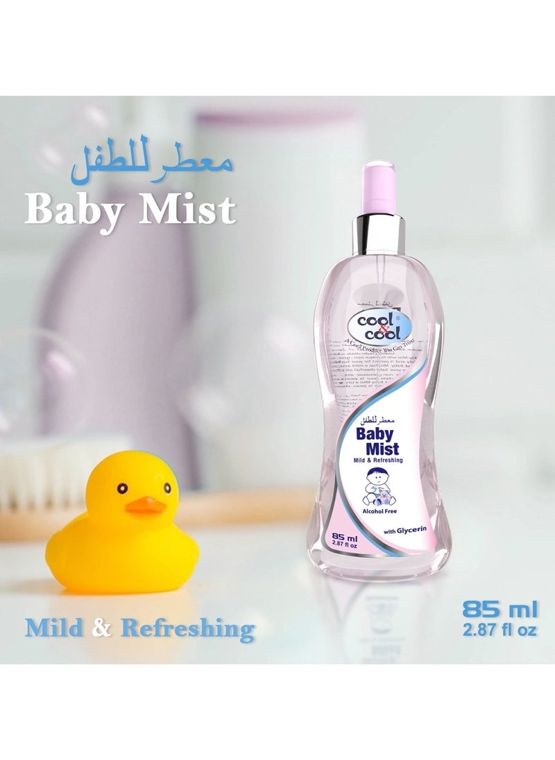 Cool & Cool Cool & Cool Baby Mist Cologne 85ml Paraben Free, Glycerin, Mild And Refreshing  - Image 3