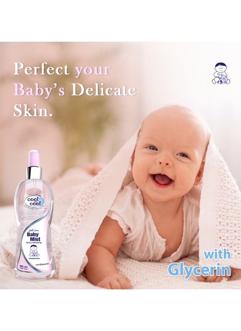 Cool & Cool Cool & Cool Baby Mist Cologne 85ml Paraben Free, Glycerin, Mild And Refreshing  - Image 2