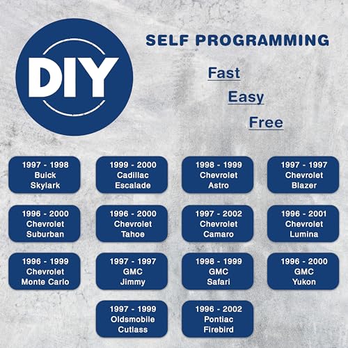 KeylessOption Key Fob Replacement for 1996 1997 1998 1999 2000 2001 2002 Buick Cadillac Chevrolet GMC Oldsmobile Pontiac Keyless Entry Remote Control, 2-Button 16245100-29 - Image 4