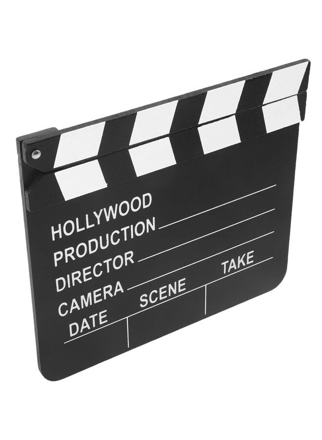 7.8"x7" Clapper Board Wooden Clapboard with Magnetic Strips, Director’s TV Movie Film Scene Clapper Board, Action Scene Slate Cut Prop, Easy to Clean for Film Action Scenes Photography - Image 1