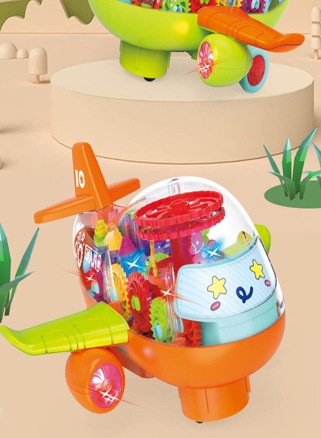 Goyal's Transparent Gear Plane With Wide Wings - 3D Concept Toy With 360° Rotation, Moving Simulation Technology, Sound u0026 Lights for Kids (Big) - Image 2