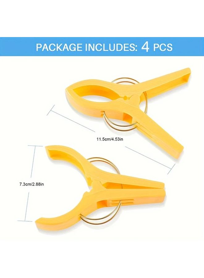 Seven Colors Heavy Duty Beach Towel Clips Set Prevents Towels Blowing Away - Image 3