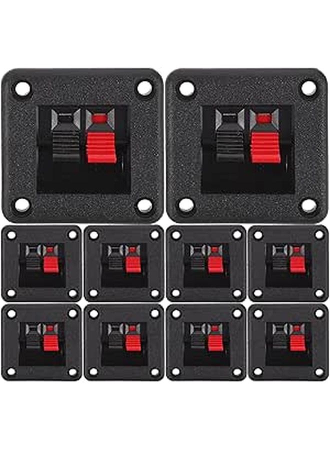 42x42mm Speaker Terminal Cups 12pcs Square Wire Connector Clips for Subwoofer Cable Management - Image 1