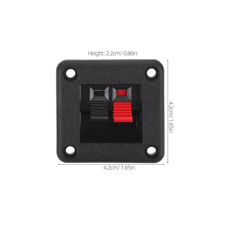 42x42mm Speaker Terminal Cups 12pcs Square Wire Connector Clips for Subwoofer Cable Management - Image 3