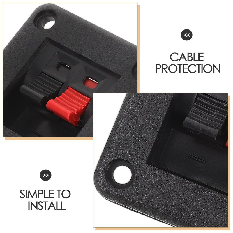 42x42mm Speaker Terminal Cups 12pcs Square Wire Connector Clips for Subwoofer Cable Management - Image 4