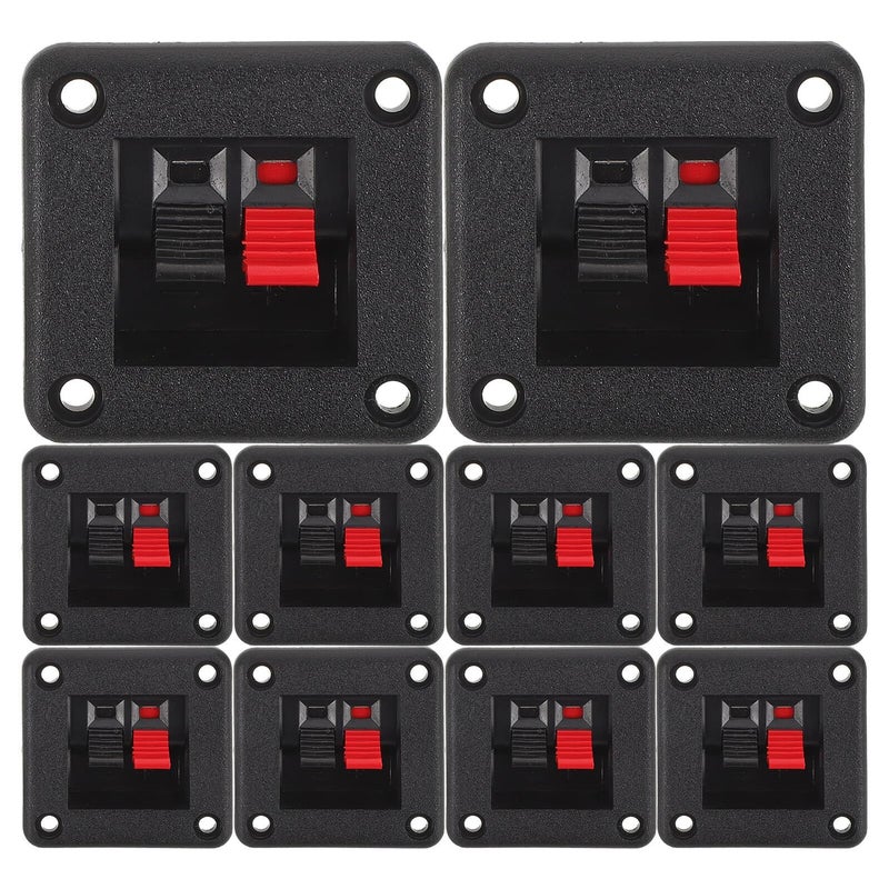 42x42mm Speaker Terminal Cups 12pcs Square Wire Connector Clips for Subwoofer Cable Management - Image 2