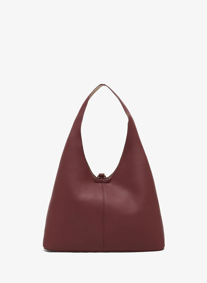 لوف موسكينو Logo top handle zip through shoulder bag