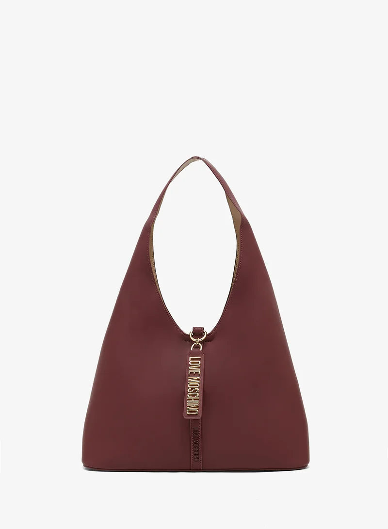 لوف موسكينو Logo top handle zip through shoulder bag
