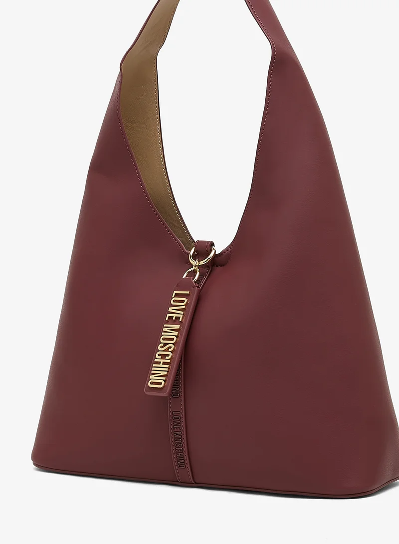 Love Moschino Logo top handle zip through shoulder bag