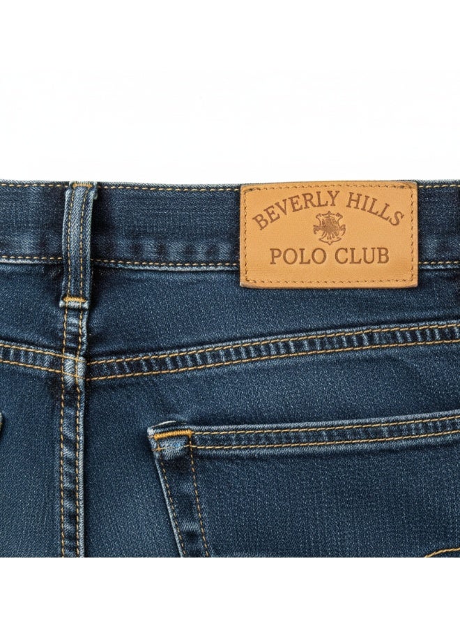 BEVERLY HILLS POLO CLUB جينز ضيق مغسول للرجال - بنطلون دنيم كاجوال فاخر، ساق ضيق قابل للتمدد بتصميم 5 جيوب، ملابس شوارع يومية - Image 5