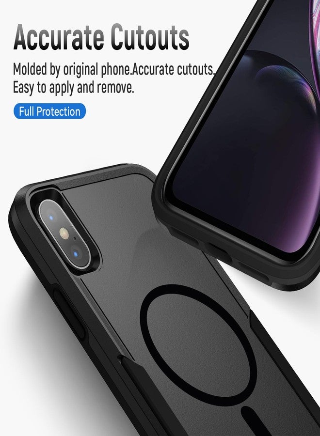 Teayoha for iPhone Xs Max Case,[Compatible with Magsafe] [Military Grade Drop Tested] Magnetic Dual Layer Shockproof Tough Rugged Protective Phone Case -6.5 inch (Black) - Image 5