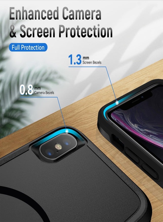 Teayoha for iPhone Xs Max Case,[Compatible with Magsafe] [Military Grade Drop Tested] Magnetic Dual Layer Shockproof Tough Rugged Protective Phone Case -6.5 inch (Black) - Image 4