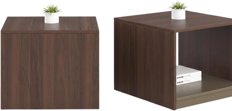 Neo Front طاولة قهوة DG-T06 – طاولة قهوة MDF بنية حديثة مع درج للاستخدام المنزلي والمكتبي - Image 4