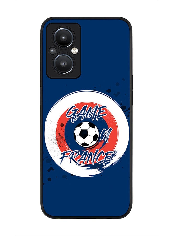 Stylizedd Rugged Black edge case for Reno8 Z 5G / Reno8 Lite 5G / Reno7 Z 5G Slim fit Soft Case Flexible Rubber Edges Anti Drop TPU Gel Thin Cover - Game on France - Image 1