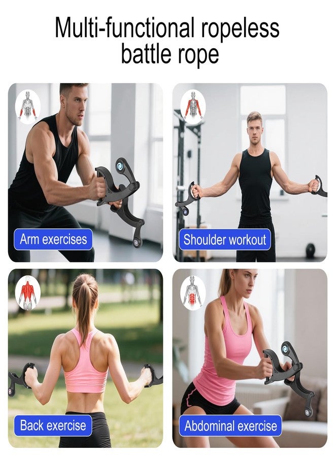 Vicamy Ropeless Battle Ropes, No Anchor Needed,Forearm Strengthener with Silent Operation, Space-Saving & Portable Home Gym Equipment, Centrifugal Force Design for HIIT, Strength & Aerobic Training - Image 4