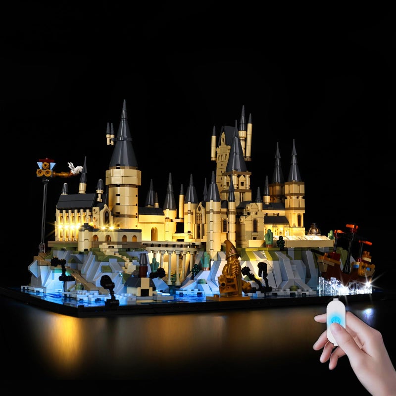 BrickSoul Upgrade Light Kit for Lego 76419 Hogwarts Castle and Grounds Building Set with ONOff Dimmer Switch Hidden Cable Tech Easy Install Lighting Set 76419 Set NOT Included - Image 3