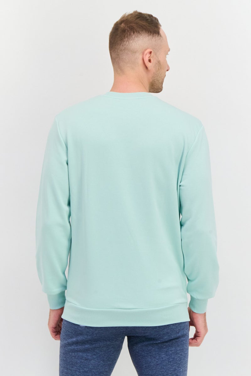 PUMA Men Sportswear Fit Long Sleeve Training Sweatshirt, Mint Green - Image 3