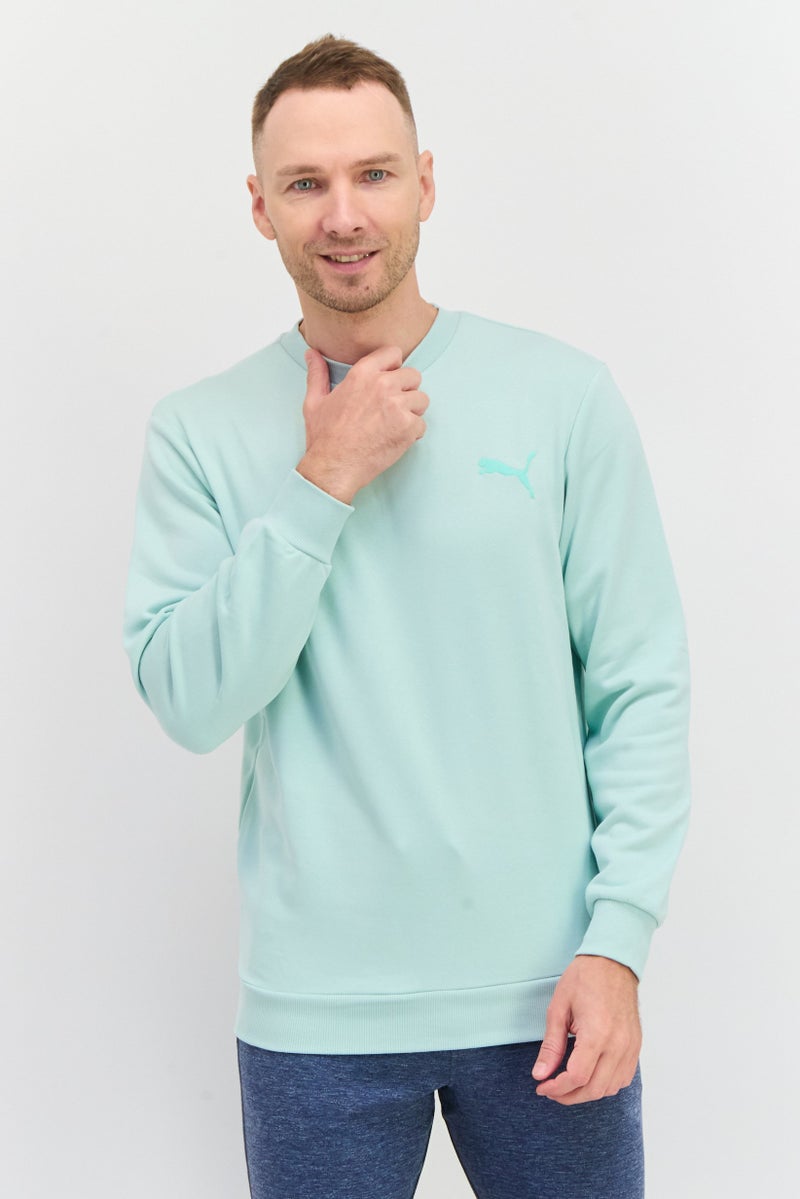 PUMA Men Sportswear Fit Long Sleeve Training Sweatshirt, Mint Green - Image 1