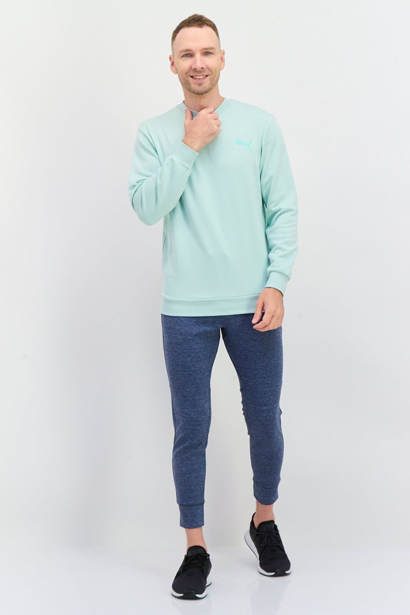 PUMA Men Sportswear Fit Long Sleeve Training Sweatshirt, Mint Green - Image 4