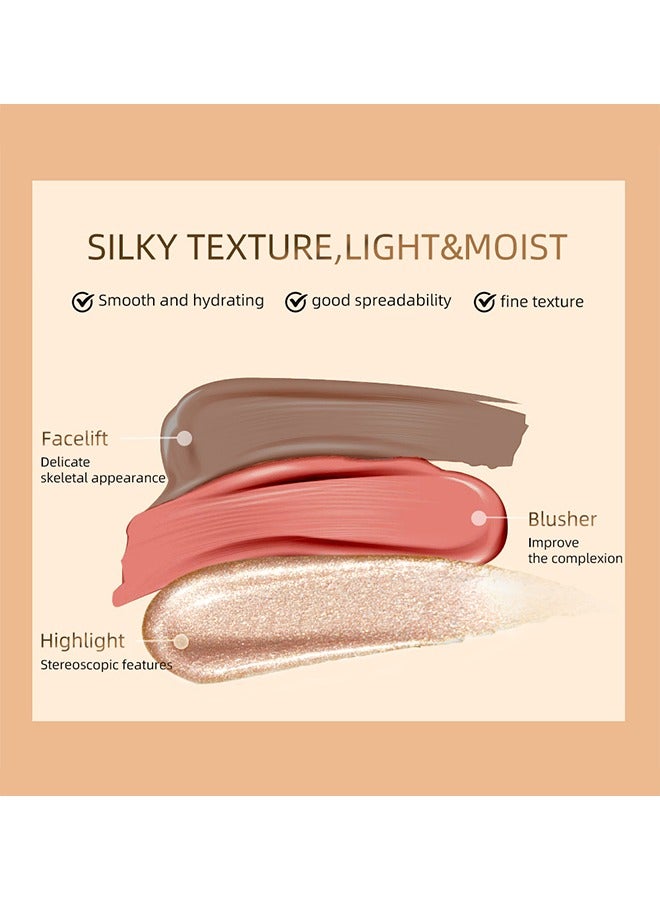 QiBest Multifunctional Makeup Pen-Matte Liquid Cheek Blusher Smooth Creamy Liquid Blush Stick with Soft Cushion Applicator Waterproof Blendable Natural Face Blush Beauty Makeup Pen (#02) - Image 4