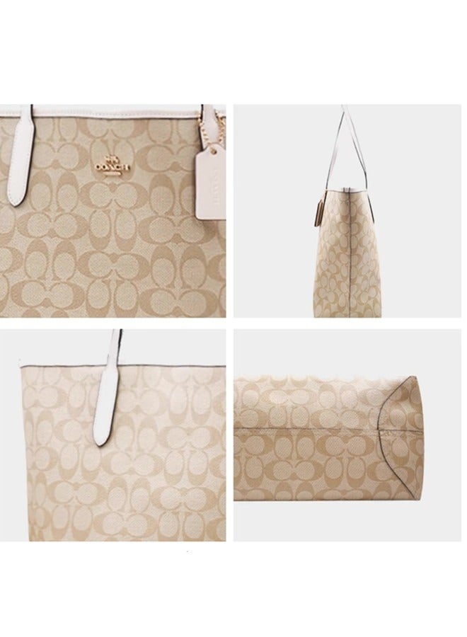 coachoutlet Coach City Tote Bag In Signature Canvas Women's Fashion Versatile Large Capacity Large Size Handheld Shoulder Bag Tote Bag - Image 5