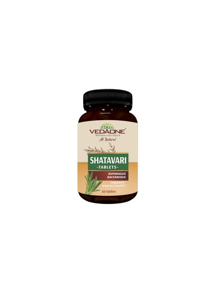 VEDAONE All Natural Shatavari tablets each 60 Tablets Shatavari supplement for women Hormonal Balance, 750 mg - Image 1