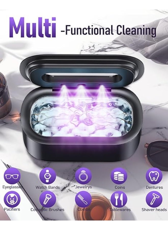 LENND Ultrasonic Jewelry Cleaner, Silver Cleaner 48KHZ 350ML, Professional Ultra Sonic Cleaner with Digital Timer, Ultrasonic Jewellery Cleaner Machine for Watch Straps, Eyeglasses, Rings, Earrings - Image 3