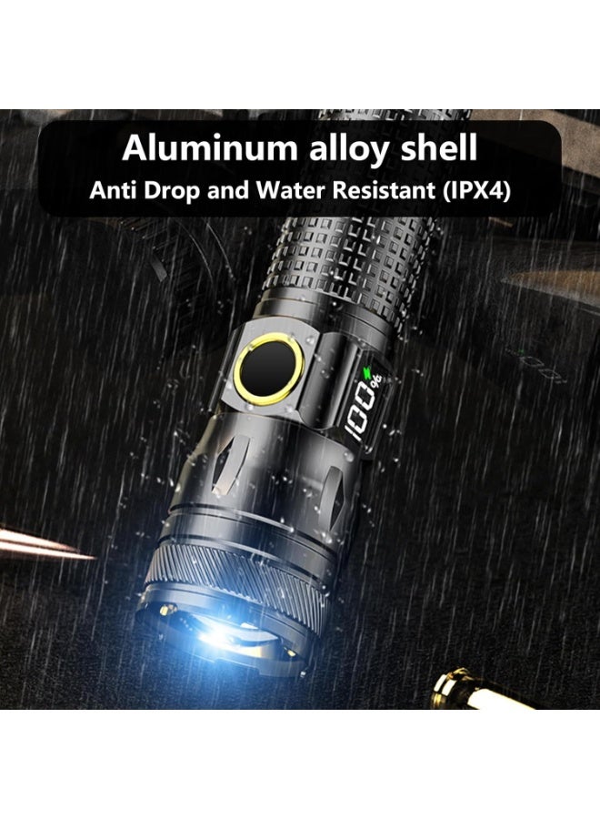 Bukela Rechargeable LED Flashlights with Digital Power Display, Zoomable High Lumens Bright EDC Flashlight with USB C Charging Port for Home and Outdoor Emergency, Camping Essentials, Survival Gear - Image 5
