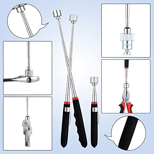 Frienda 6 Pieces Telescoping Magnet Tools, Extendable Telescopic Magnetic Pick up Tools Viewable Extendable Magnet Stick for Men Gift Home Outdoor Mechanical Repair ​​pick up 1.5, 3, 5, 10, 15, 20 lb - Image 2