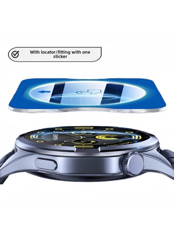 Generic Applicable To Huawei GT4 GT3se Positioning Watch Film GT2 GT5Pro Tempered Film 43/46mm Large Arc Edge Second Paste-Color:Positioning High Aluminum Watch Tempered Film -Size:Huawei Gt5 (46mm)  - Image 5