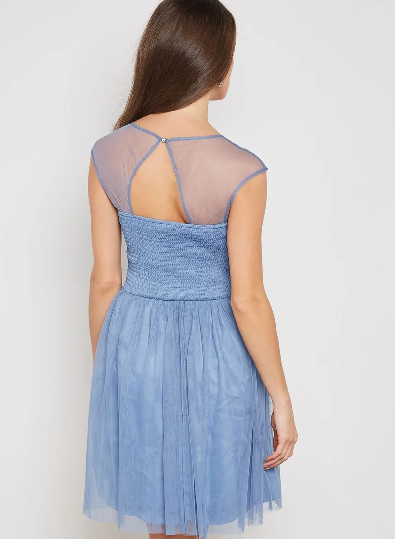 DOROTHY PERKINS Embroidered Tulle Mini Dress