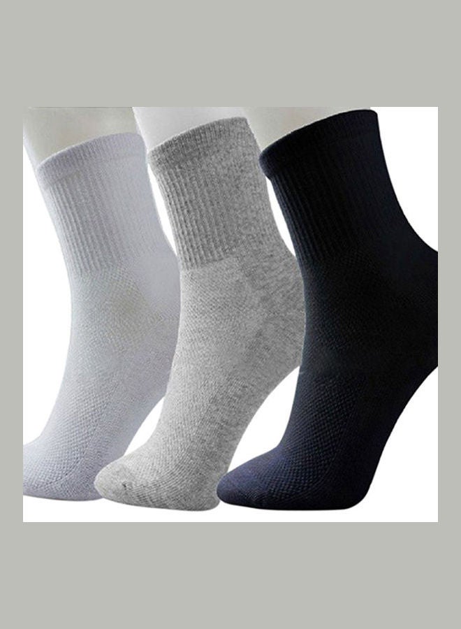 5 Pairs Men Business Breathable Socks Thermal Soft Cotton Blended Casual Sport Sock Black - Image 2