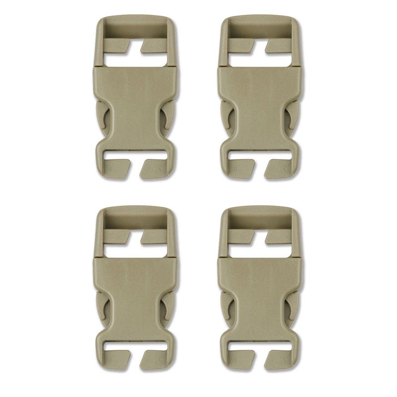 DYZD Plastic Buckle Repair Kit Quick Release Buckles No Sewing Required for Backpack Bag 4pcs Khaki25 mm