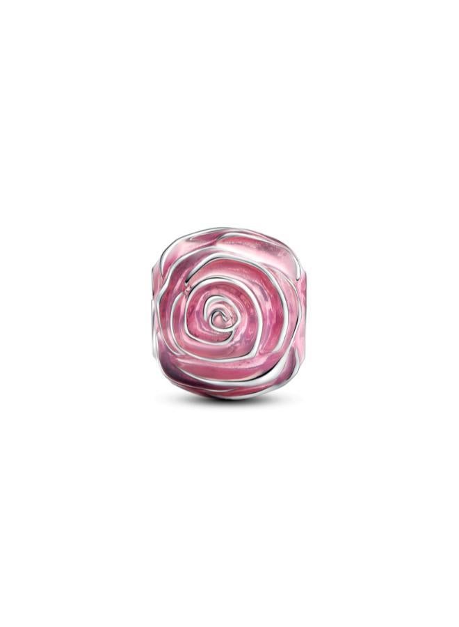 PANDORA Pink Rose in Bloom Charm - Image 2