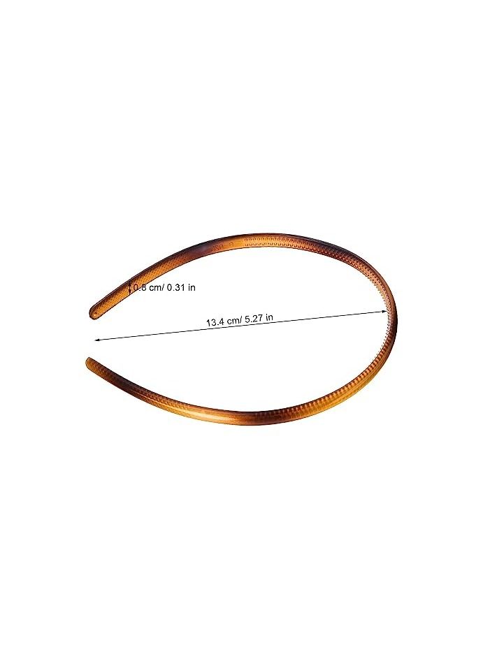 ORiTi عصابات رأس بلاستيكية سادة مكونة من 6 قطع من ORiTi ومشط أسنان - Image 5