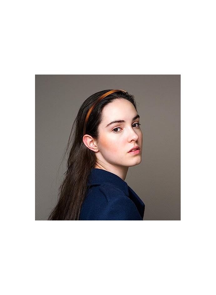 ORiTi عصابات رأس بلاستيكية سادة مكونة من 6 قطع من ORiTi ومشط أسنان - Image 3