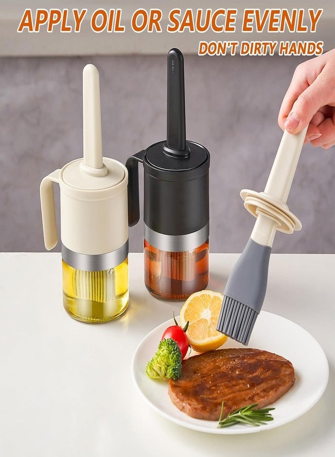 Tendula Silicone Cake Brush, Kitchen Cooking Oil Brush, High Temperature Resistant Silicone Oil Brush and Handle Brush Oil Integrated, Suitable for Barbecue. (White 300 ml with Handle) - Image 4