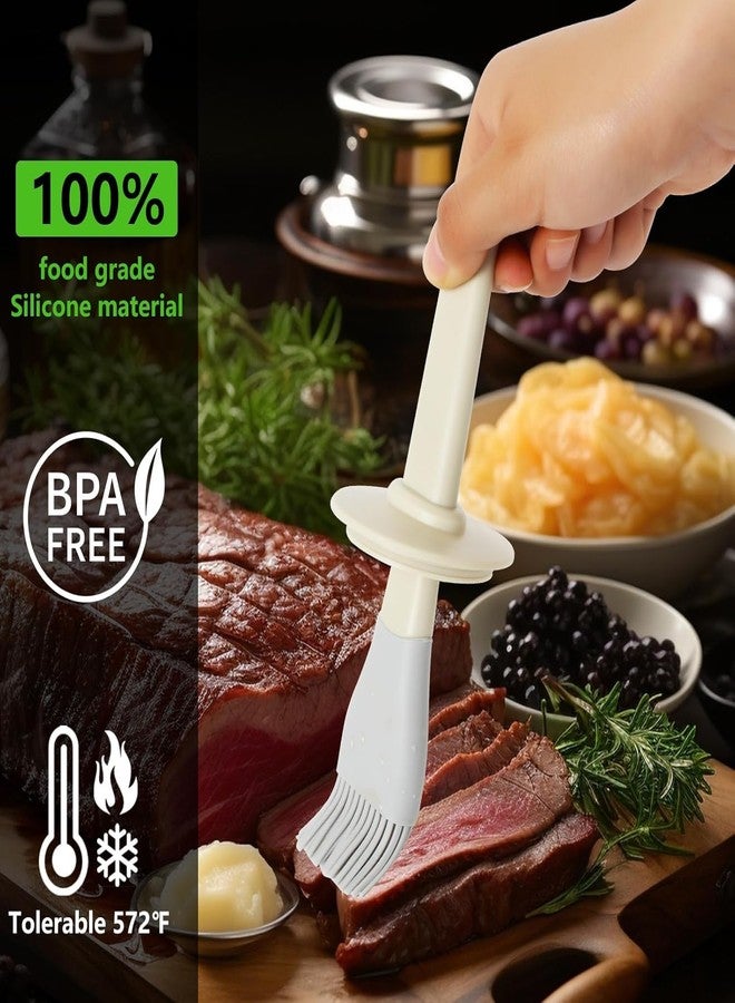 Tendula Silicone Cake Brush, Kitchen Cooking Oil Brush, High Temperature Resistant Silicone Oil Brush and Handle Brush Oil Integrated, Suitable for Barbecue. (White 300 ml with Handle) - Image 5