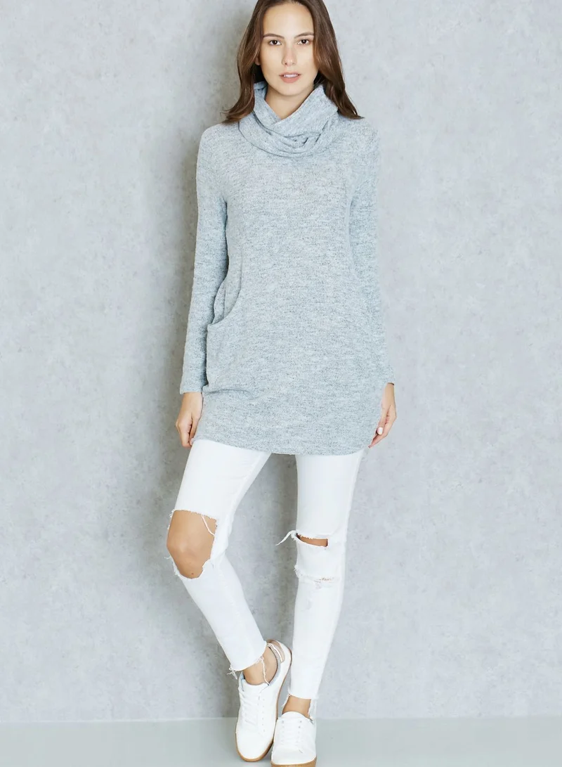 ELLA Detachable Roll Neck Top