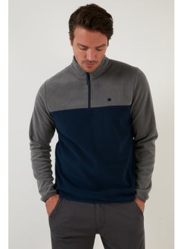 Buratti Regular Fit Zippered Stand Collar Winter Fleece Men's Fleece 5906016  - Image 3