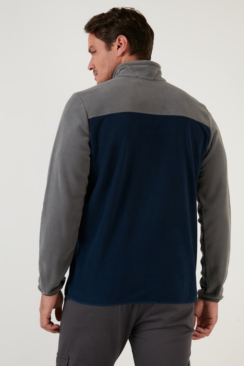 Buratti Regular Fit Zippered Stand Collar Winter Fleece Men's Fleece 5906016 - Image 4