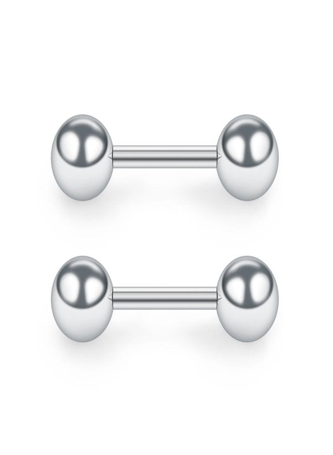 SCERRING 4 Pairs 20G Stainless Steel Ball Stud Earrings Set for Men Women Barbell Stud Earrings 3-6mm - Image 3