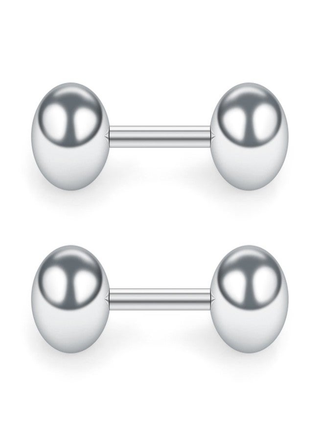 SCERRING 4 Pairs 20G Stainless Steel Ball Stud Earrings Set for Men Women Barbell Stud Earrings 3-6mm - Image 5