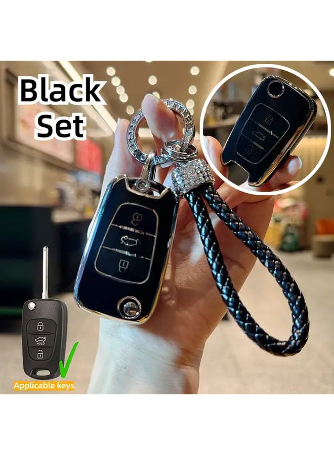 Purple TPU Car Folding Key Case Cover for Hyundai I10 I20 Ix20 I30 Ix35 Kia Ceed Soul Sportage Venga - Image 4